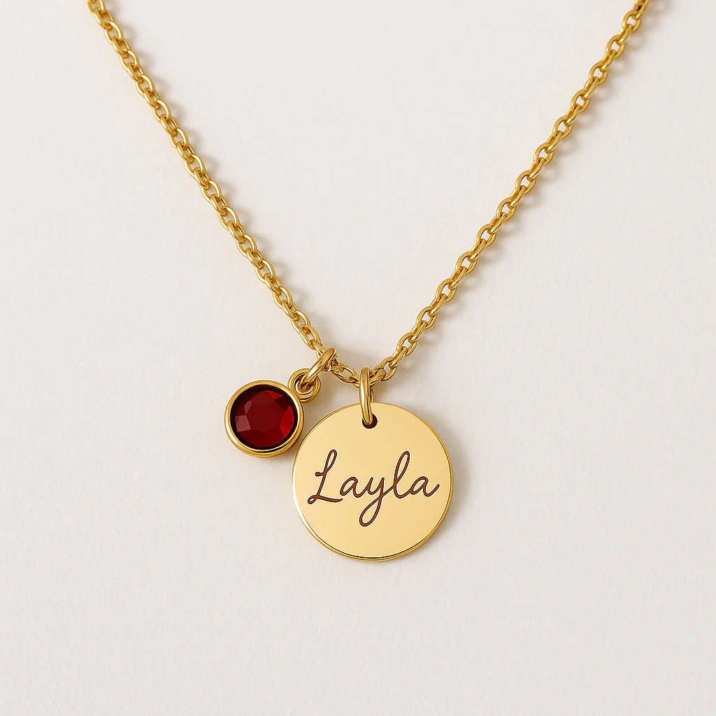 The Solarié Personalized Name + Birthstone Necklace - Image 4